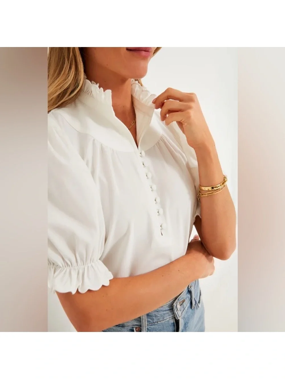 Medium Pomander Place White Selena Blouse